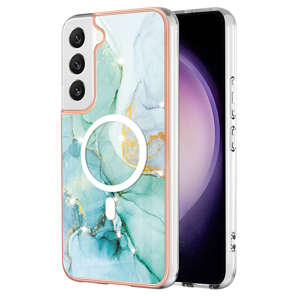 YB IMD Series-19 pro Samsung Galaxy S23 Magnetické IMD galvanizované pouzdro na telefon 2,0 mm TPU kryt proti poškrábání YB IMD Series-19 pro Samsung Galaxy S23 Magnetické IMD galvanizované pouzdro na telefon 2,0 mm TPU kryt proti poškrábání